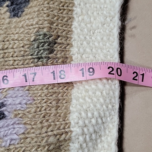 Tara Handknits, Size Unknown Daisy Print Chunky Knit Cardigan Sweater, GUC - Picture 10 of 12